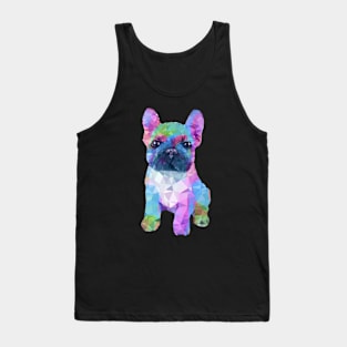 French bulldog, color polygonal 2 Tank Top